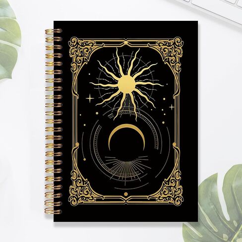Gothic Moth Journal Notebook, Gothic Witchy Journal, Witchy Gifts for Women, Mystical Celestial Sun Moon Luna Moth Journaling, Spiral Notebook 5.5x8.3 Inch in Saudi Arabia