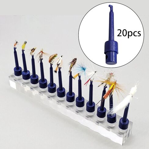 20Pcs Fishing Lure Display Clip Sturdy Bait Bracket Holder Equipment Lure Storage Alloy Portable for Collection Drying Fly Fishing Hooks in Saudi Arabia