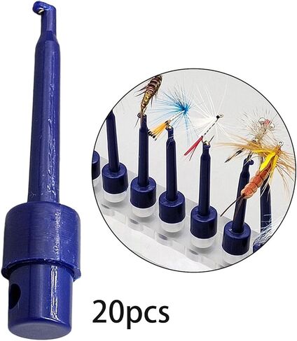 20Pcs Fishing Lure Display Clip Sturdy Bait Bracket Holder Equipment Lure Storage Alloy Portable for Collection Drying Fly Fishing Hooks in Saudi Arabia
