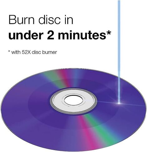 Verbatim CD-R Printable Recordable Disc, 700 MB, 52x, Spindle, White, 100/Pack in Saudi Arabia