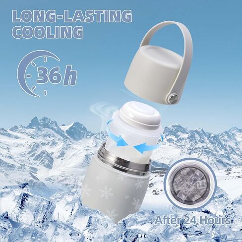 36-Hour Portable Breastmilk Storage Bottle, 20oz Vacuum Insulated Stainless Steel Breast Milk Cooler Bottle, TSA Approved Breast Milk Chiller for New Moms, Outdoor, Travel, Office​ - White in Saudi Arabia