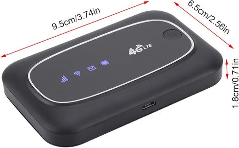 aqxreight Wireless Mobile Router 4G WiFi Modem Portable Hotspot Ideal for Travel and Work (Black) in Saudi Arabia