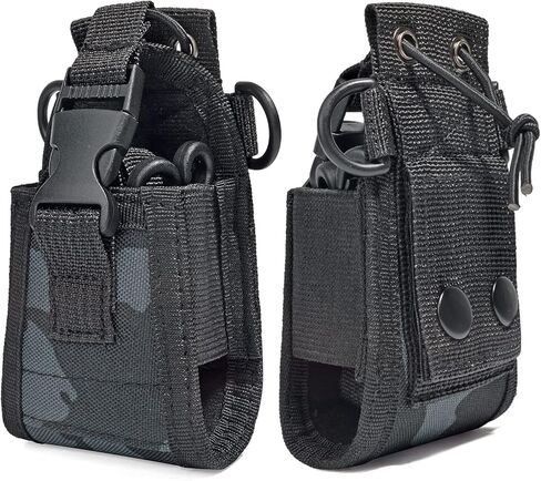 Universal Radio Case, Walkie-Talkie Nylon Holder Holster Case Pouch Bag Accessories with Durable Sling for Baofeng Kenwood Yaesu Motorola Midland Two Way Radio (Pack of 2) in Saudi Arabia