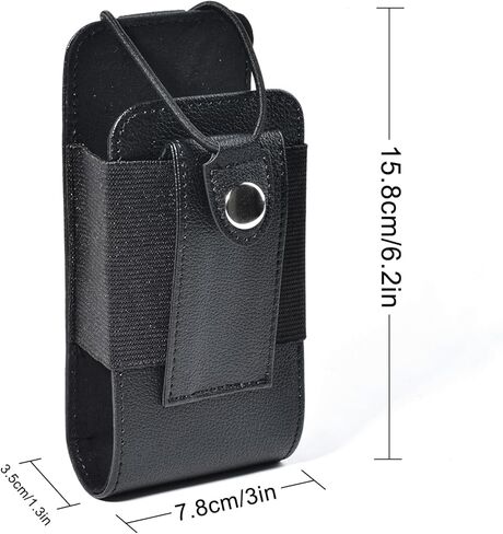 Universal Duty Belt Radio Holster Leather Walkie Talkie Pouch for Motorola Baofeng Midland Handheld Two Way Radio in Saudi Arabia