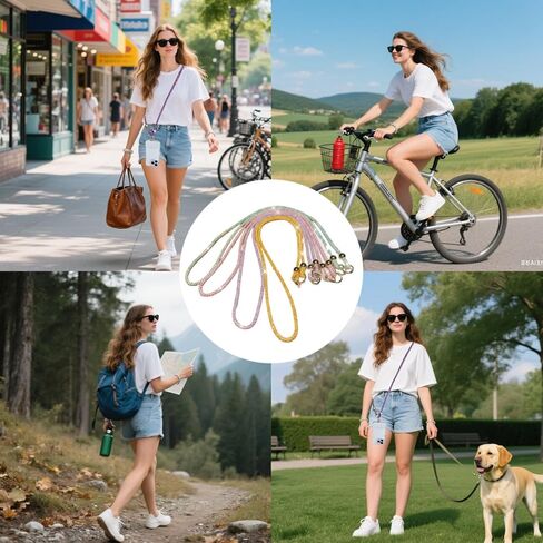 Crystal Phone Lanyard for Women Crossbody Phone Strap with Full Rhinestone Bling Anti-Theft Phone Neck Strap in Saudi Arabia