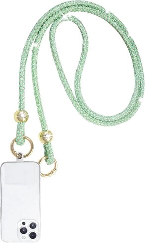 Crystal Phone Lanyard for Women Crossbody Phone Strap with Full Rhinestone Bling Anti-Theft Phone Neck Strap in Saudi Arabia