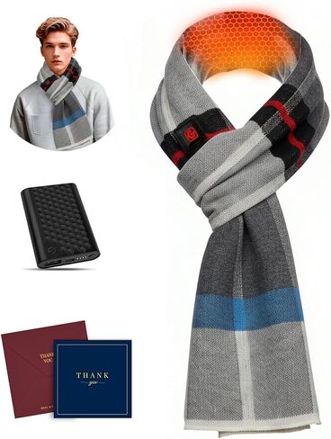 Heated Scarf Gift for Men Intelligent Rechargeable 6000mAh Battery Packs Winter Gifts in Saudi Arabia