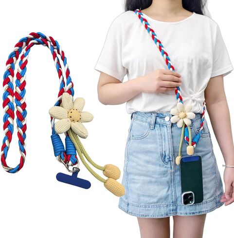 Phone Lanyard Braided Strap For Women Universal Outdoor Phone Woven Strap For Travel Hiking in Saudi Arabia