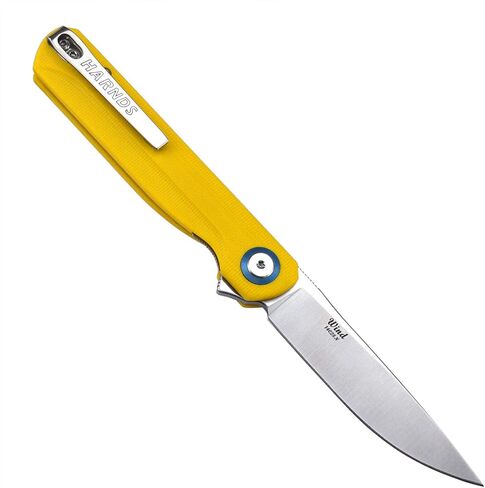 Harnds Wind Pocket Knife Flipper 14C28N Steel G10 Handle Folding Knife Ball Bearing with 2-Position Clip for Camping Survival and EDC in Saudi Arabia