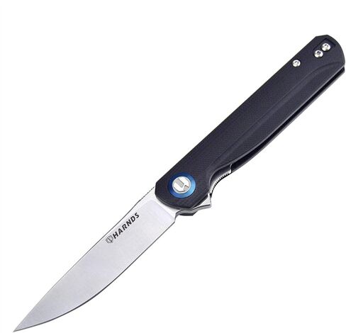 Harnds Wind Pocket Knife Flipper 14C28N Steel G10 Handle Folding Knife Ball Bearing with 2-Position Clip for Camping Survival and EDC in Saudi Arabia