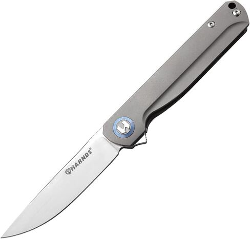 Harnds Wind Pocket Knife Flipper 14C28N Steel G10 Handle Folding Knife Ball Bearing with 2-Position Clip for Camping Survival and EDC in Saudi Arabia