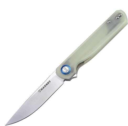 Harnds Wind Pocket Knife Flipper 14C28N Steel G10 Handle Folding Knife Ball Bearing with 2-Position Clip for Camping Survival and EDC in Saudi Arabia