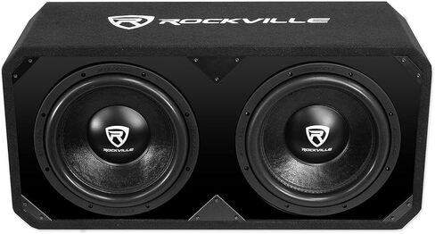 حزمة Rockville DV12K6D2: مكبرات صوت مزدوجة 12 بوصة بقدرة 4800 واط / 1200 واط RMS للسيارة، حاوية Plexi، مضخم صوت أحادي dB15 6000 واط 2 أوم، RWK01 0 مجموعة أسلاك أمبير كاملة، 3 عناصر in Kuwait