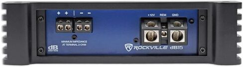 حزمة Rockville DV12K6D2: مكبرات صوت مزدوجة 12 بوصة بقدرة 4800 واط / 1200 واط RMS للسيارة، حاوية Plexi، مضخم صوت أحادي dB15 6000 واط 2 أوم، RWK01 0 مجموعة أسلاك أمبير كاملة، 3 عناصر in Kuwait