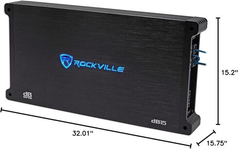 حزمة Rockville DV12K6D2: مكبرات صوت مزدوجة 12 بوصة بقدرة 4800 واط / 1200 واط RMS للسيارة، حاوية Plexi، مضخم صوت أحادي dB15 6000 واط 2 أوم، RWK01 0 مجموعة أسلاك أمبير كاملة، 3 عناصر in Kuwait