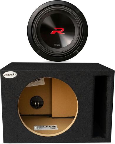 Alpine R2-W10D2 R Series 10 مضخم صوت مزدوج 2 أوم مع حزمة مضخم صوت فردي من سلسلة SoundBox E مقاس 10 بوصة ذات فتحات تهوية in Saudi Arabia
