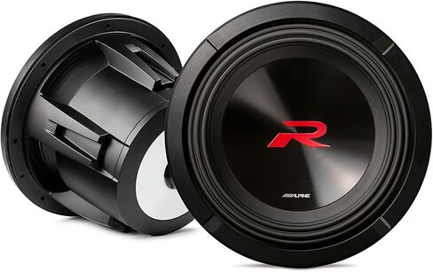 Alpine R2-W10D2 R Series 10 مضخم صوت مزدوج 2 أوم مع حزمة مضخم صوت فردي من سلسلة SoundBox E مقاس 10 بوصة ذات فتحات تهوية in Saudi Arabia