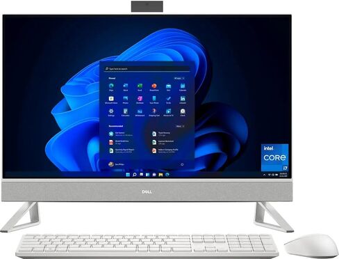 2024 Dell Inspiron 7000 الكل في واحد سطح المكتب 27 بوصة FHD IPS Touch10-Core Intel Core i7-1255U NVIDIA GeForce MX550 2GB GDDR616GB DDR4 512GB NVMe SSD+1TB HDD RJ45 HDMIv1.4 Webcam Windows 11 Pro in Kuwait