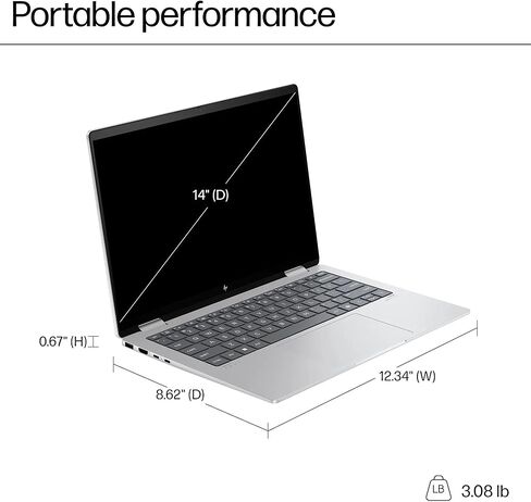 HP Envy x360 2-in-1 Laptop (14" FHD+ Touchscreen, AMD Ryzen 5 8640HS (> Intel i7-1255u), 16GB RAM, 1TB SSD), Creator, Photographer, Designer, Backlit, 5MP IR Webcam, Copilot, Win 11 Home, AI PC in Saudi Arabia