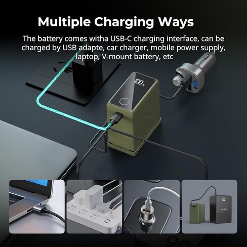 بطارية SmallRig USB-C NP-F970 (4 عبوات) وشاحن سريع NP-F970 100 واط ذو 4 قنوات in Kuwait