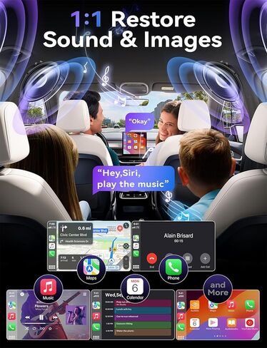 محول Carplay اللاسلكي لهاتف iPhone، أحدث ترقية Carplay Dongle، تحويل سريع ثابت سلكي إلى CarPlay لاسلكي، توصيل وتشغيل ترقية OTA، لهاتف iPhone iOS 10+ والسيارات مع CarPlay السلكي (أسود) in Kuwait