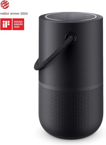 مكبر صوت ذكي محمول من Bose - مكبر صوت بلوتوث لاسلكي مع تحكم صوتي Alexa مدمج، أسود (متجدد) in Saudi Arabia