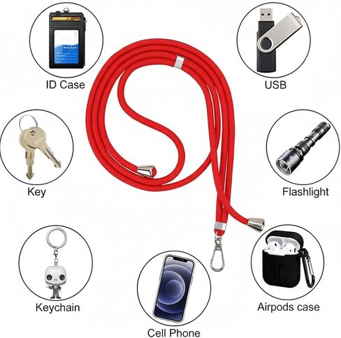 Phone Lanyard, Anti-Theft Crossbody Strap for iPhone 17 Pro Max and Most Smartphones, Adjustable Cell Phone Neck Holder w/ 1 Non-Adhesive Tether Tabs for Men and Women, Teal in Saudi Arabia