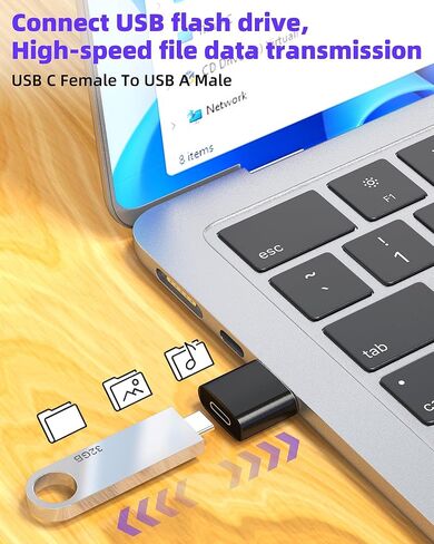 USB C Female to USB Male Adapter for iPhone 16 Cable Compatible for Samsung for iPad Connector Type C Data Transfer Converter Extension USB-A Plug Charger Adaptor Notebook Computer Power Accessories in Saudi Arabia