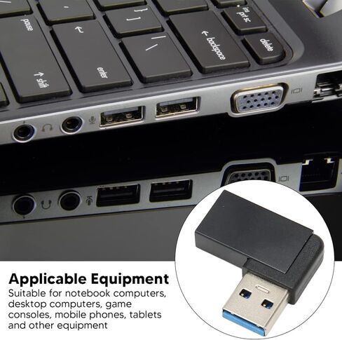 USB 3.2 Female to Male Adapter Professional High Speed 90 Degree Elbow USB 3.2 Extender for Computer Laptop in Saudi Arabia