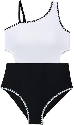blibean Teen Girls Swimsuits One Piece Bathing Suit with Chest Pads Size 6-15 Years in Saudi Arabia