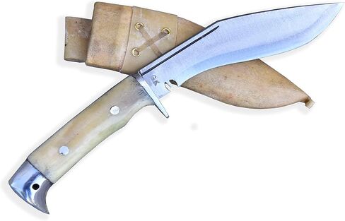 جي كيه اند كو. Kukri House أصلي Kukri/Khukuri 5 بوصة شفرة American Eagle Kukri-Full Tang Bone Handle، غمد جلدي Khukuri - مصنوع يدويًا في نيبال مستورد in Saudi Arabia
