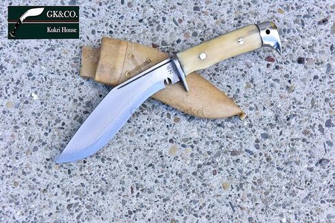 جي كيه اند كو. Kukri House أصلي Kukri/Khukuri 5 بوصة شفرة American Eagle Kukri-Full Tang Bone Handle، غمد جلدي Khukuri - مصنوع يدويًا في نيبال مستورد in Saudi Arabia