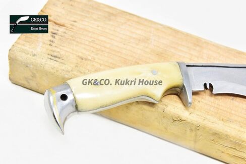جي كيه اند كو. Kukri House أصلي Kukri/Khukuri 5 بوصة شفرة American Eagle Kukri-Full Tang Bone Handle، غمد جلدي Khukuri - مصنوع يدويًا في نيبال مستورد in Saudi Arabia