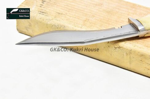 جي كيه اند كو. Kukri House أصلي Kukri/Khukuri 5 بوصة شفرة American Eagle Kukri-Full Tang Bone Handle، غمد جلدي Khukuri - مصنوع يدويًا في نيبال مستورد in Saudi Arabia