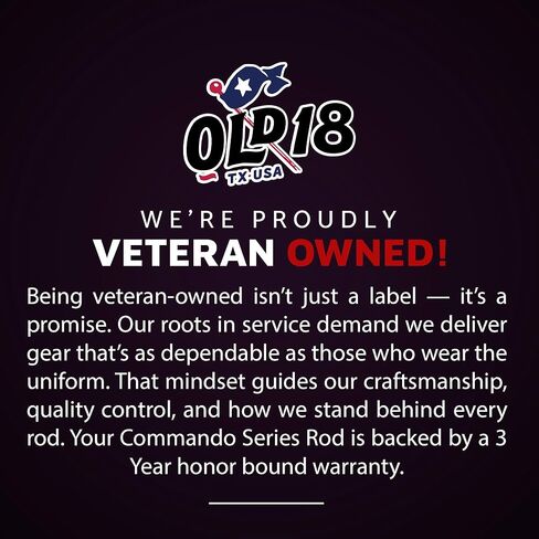 Old 18 Ultra-Light Casting Rod - USA Made BFS Rod - 40 Ton Graphite Blank with EVA Grip, D-1 Sea Guides gs - Premium One-Piece Fishing Pole for Precision Anglers in Kuwait