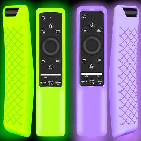 2 Pack Remote Case Glow in The Dark Compatible with Samsung Smart TV Remote Controller BN59 Series, Silicone Cover Protector Shockproof Anti-Slip Remote Skin Sleeve in Saudi Arabia