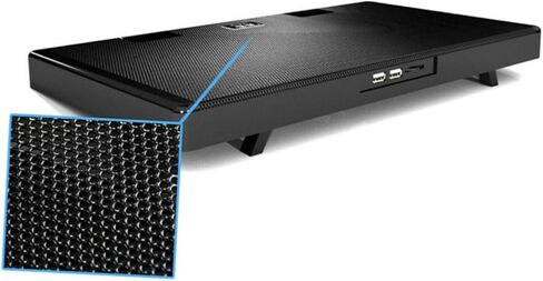 وسادة تبريد للكمبيوتر المحمول من NOLITOY مع 5 مراوح قاعدة تبريد USB لأجهزة الكمبيوتر المحمولة، حامل تبريد أسود متعدد الزوايا قابل للتعديل مناسب للألعاب والاستخدام المكتبي in Kuwait