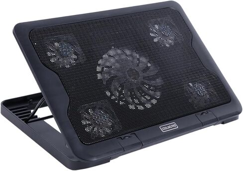 Laptop Cooling Pad with 5 Fans USB Cooler Stand Adjustable Angle Anti-Skid Heatsink Bracket for Notebooks and Laptops in Saudi Arabia