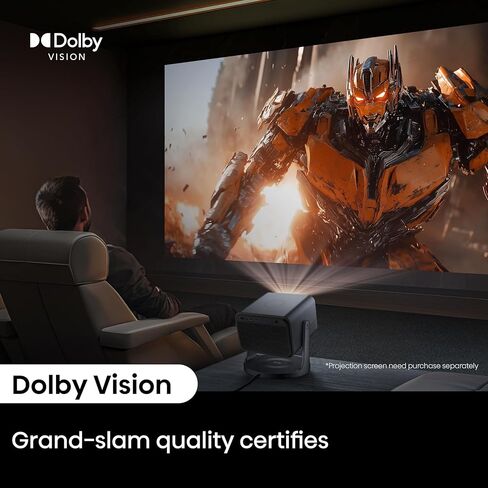 Hisense Laser Mini Projector C2, 65-300", Gimbal Design, 4K, Triple Color Laser, 110% BT.2020, 2000 ANSI Lumens, 1700:1 Native Contrast, Dolby Vision, HSR240, Sound by JBL (Renewed) in Saudi Arabia
