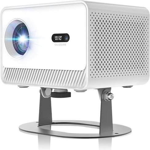 جهاز عرض صغير يدعم 4K مع WiFi وBluetooth، تطبيقات مدمجة وتركيز كهربائي، 300 ANSI وجهاز عرض محمول Keystone تلقائي، شاشة 200 بوصة متوافقة مع iPhone/Laptop/TV Stick لغرفة النوم في الهواء الطلق in Kuwait