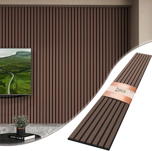 Fivaz® 4 قطع 7.1 بوصة × 4.7 بوصة من الألواح الخشبية لحزمة عينات ألوان الحائط، وألواح حائط خشبية عازلة للصوت، وألواح حائط صوتية ديكور أنيقة للجدار والسقف، خالية من الرائحة وسهلة التركيب in Kuwait