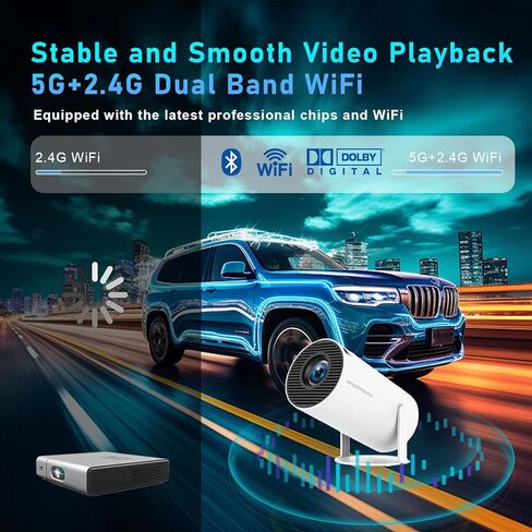 Projector with Games Built in 36,000+ Retro Games Mini Projector with WiFi and Bluetooth, Gaming Movie 2-IN-1 Projector 4K with 2 Wireless Controllers Birthday Gifts for Men/Teens/Kids in Saudi Arabia