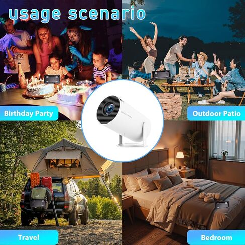 Projector with Games Built in 36,000+ Retro Games Mini Projector with WiFi and Bluetooth, Gaming Movie 2-IN-1 Projector 4K with 2 Wireless Controllers Birthday Gifts for Men/Teens/Kids in Saudi Arabia