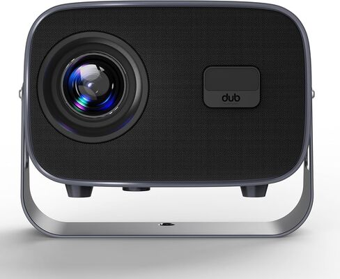 DUB Projector with TV Apps Included – Android 14 | 4K + 3D Support | Built-in Speaker | Wi-Fi & Bluetooth | Auto Focus | 2GB RAM | HDMI & 2× USB | Includes Smart Remote + Protective Case + Dust Cover. in Saudi Arabia