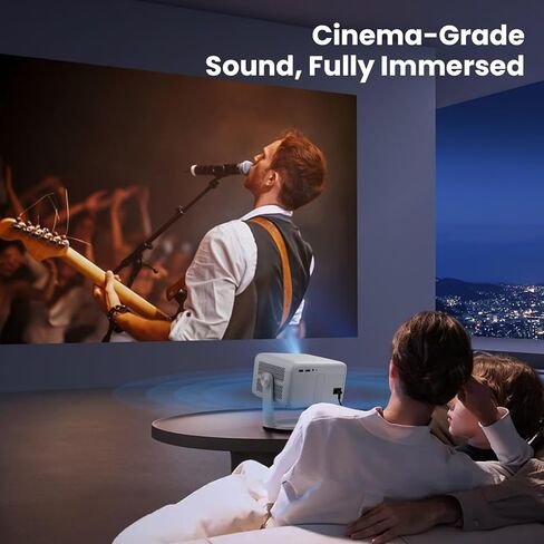 جهاز عرض ذكي مع واي فاي وبلوتوث، تطبيقات مدمجة، جهاز عرض محمول بقوة 600 لومن ANSI مع حامل، جهاز عرض صغير 1080 بكسل لغرفة النوم، حجر مفاتيح تلقائي وتركيز E أجهزة عرض سينما منزلية داخلية وخارجية 4K in Kuwait