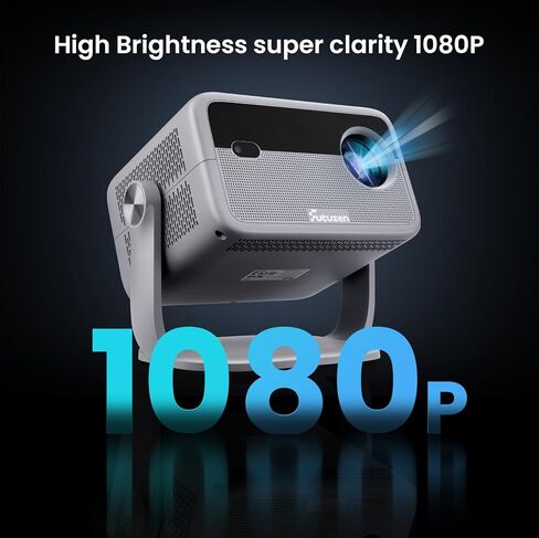 جهاز عرض ذكي مع واي فاي وبلوتوث، تطبيقات مدمجة، جهاز عرض محمول بقوة 600 لومن ANSI مع حامل، جهاز عرض صغير 1080 بكسل لغرفة النوم، حجر مفاتيح تلقائي وتركيز E أجهزة عرض سينما منزلية داخلية وخارجية 4K in Kuwait