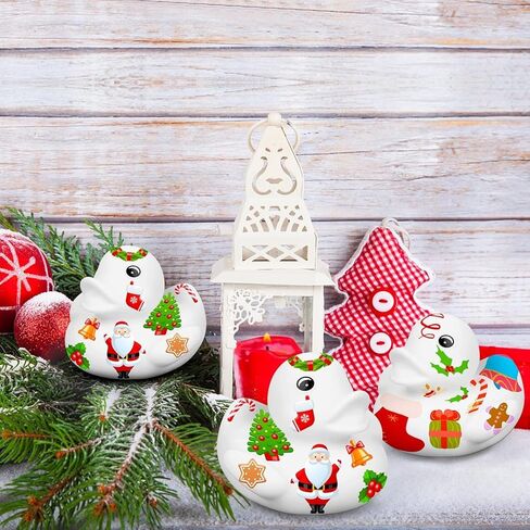 50 جهاز كمبيوتر شخصى 2 بوصة البط المطاطي الأبيض الفارغ بكميات كبيرة هدايا عيد الحب للأطفال DIY البط مع أقلام من 24 لونًا تعويم صرير مضحك بطة مطاطية حمام دش لعبة هدية عيد ميلاد الأنشطة تحت عنوان حزب صالح in Kuwait