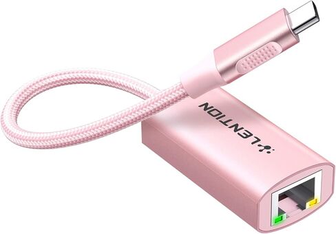 USB C to Ethernet Adapter, RJ45 to Type C Gigabit Network 1000M Wired LAN Converter (CU604, Rose Gold) in Saudi Arabia