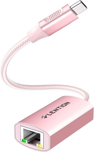 USB C to Ethernet Adapter, RJ45 to Type C Gigabit Network 1000M Wired LAN Converter (CU604, Rose Gold) in Saudi Arabia