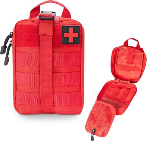 Omutan Medical Tactical Molle Pouches Empty First Aid EMT Bag Large Capacity IFAK Pouch Rip-Away Med Kit, Includes Cross Patch in Saudi Arabia